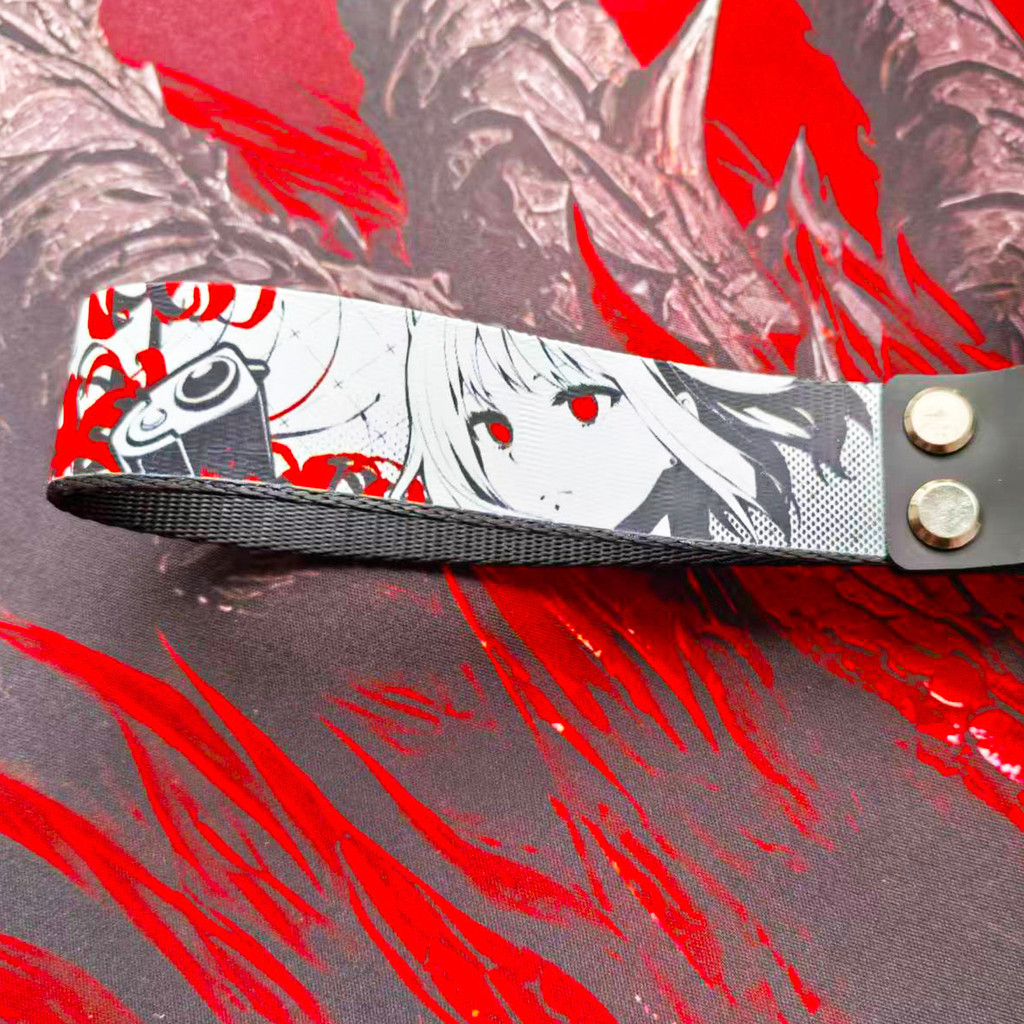 สายรัดริบบิ้นคีย์บอร์ดอะนิเมะที่กําหนดเองสําหรับ Wooting 60HE ATK68, สายรัดไนลอน PU พร้อมเทป 3M และส