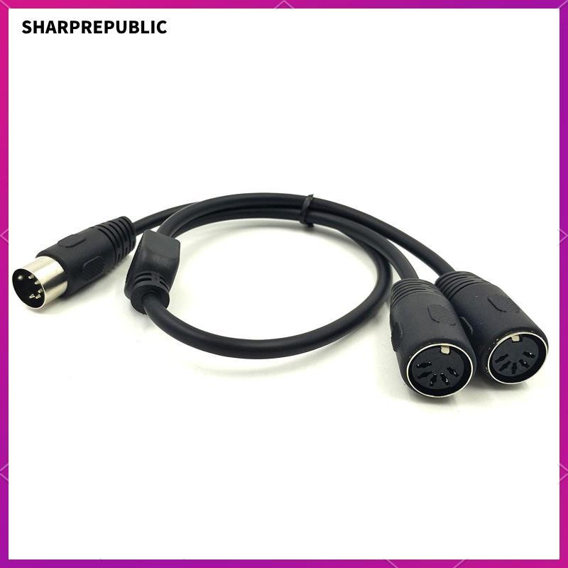 [Sharprepublic] MIDI 5 Pin Din Male to 5Pin Female Audio Cable for MIDI Keyboard Organ