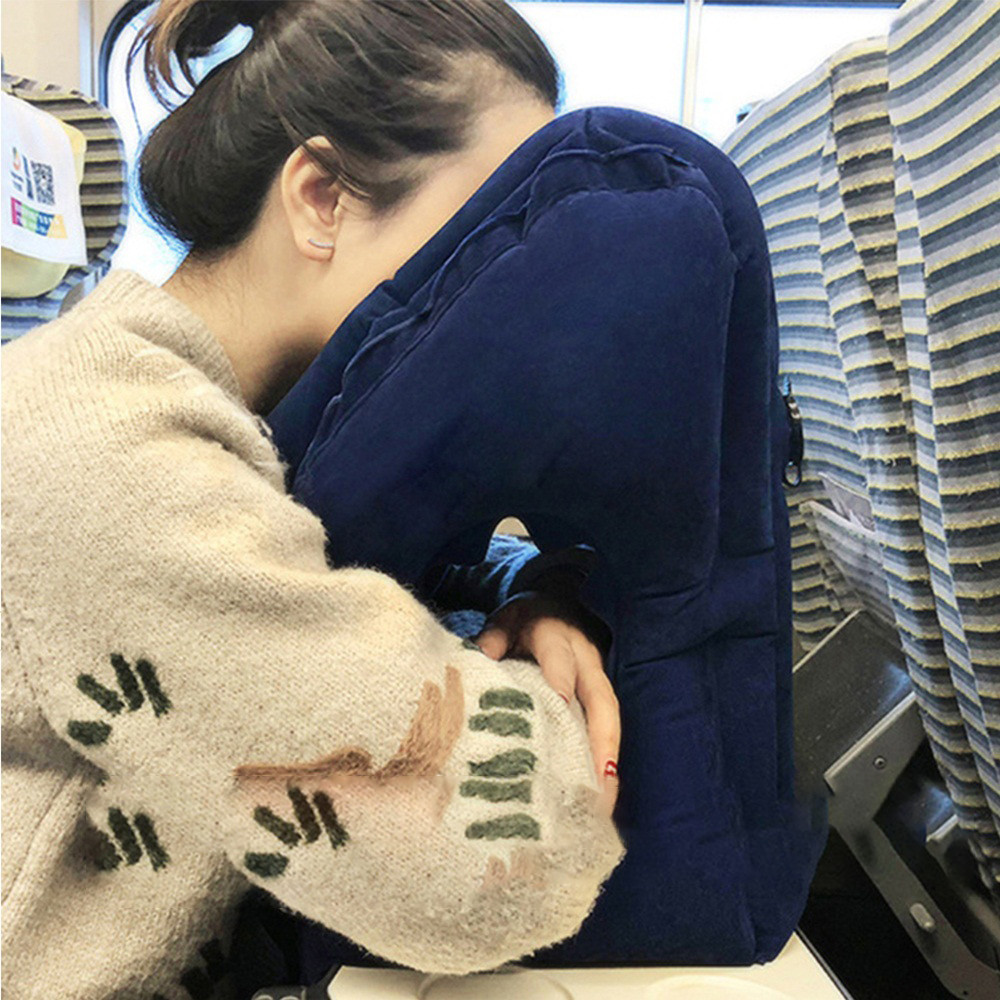 หมอนเป่าลม สำหรับพกพา หมอนรองคอเดินทาง หมอนติดรถ หมอนรอคอ หมอนขึ้นเครื่องบิน - รูปที่ 2