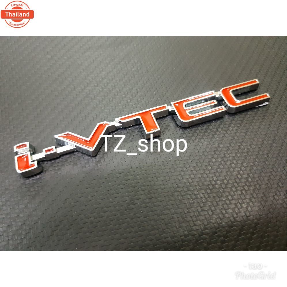 โลโก้ ivtec เหล็ก  สีแดงขอเงิน