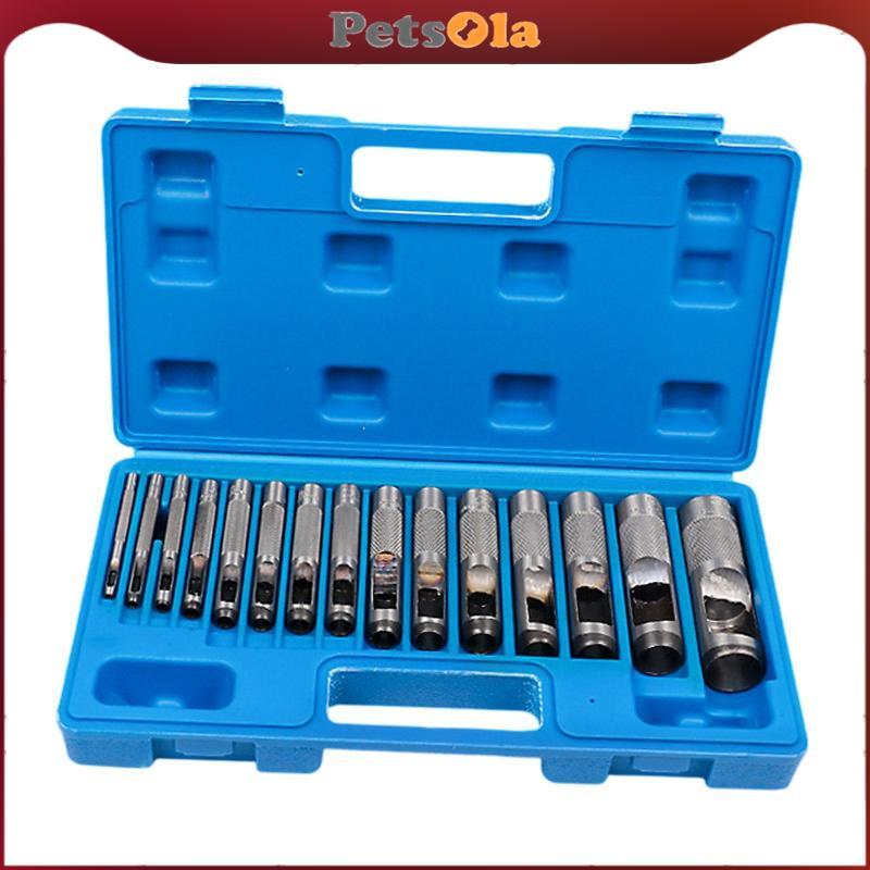 [PETSOLA] Hollow Punch Set เครื่องมือฮาร์ดแวร์มืออาชีพสำหรับงานเสื้อผ้า สายนาฬิกา และกระดาษ