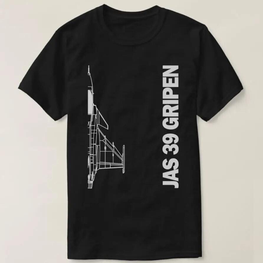 เสื้อยืด Jas 39 Gripen Jet Fighter ลายเครื่องบินรบยุโรป ผ้าฝ้ายแท้ เท่ไม่ซ้ำใคร