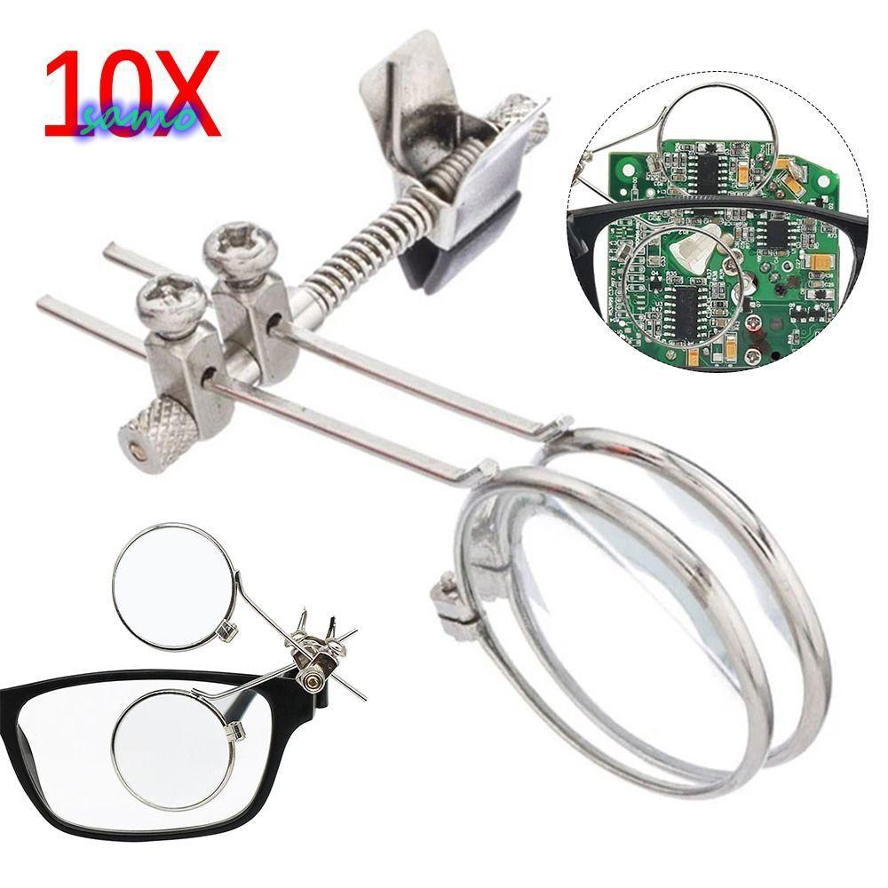 SAMO แว่นขยายเลนส์คู่ 10X Professional สําหรับช่างซ่อมนาฬิกา Jewellers Monocular แว่นขยาย