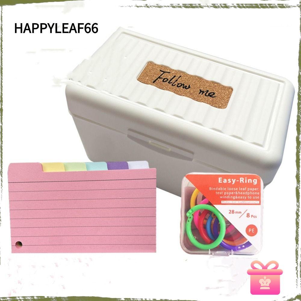 HAPPYLEAF66 Tabbed Index การ์ด, 150 ชิ้น 8 ชิ้นแหวนแฟลชการ์ด Dividers, โต๊ะจัดเก็บกล่อง Ruled Notecards การเรียนรู้หมายเหตุ