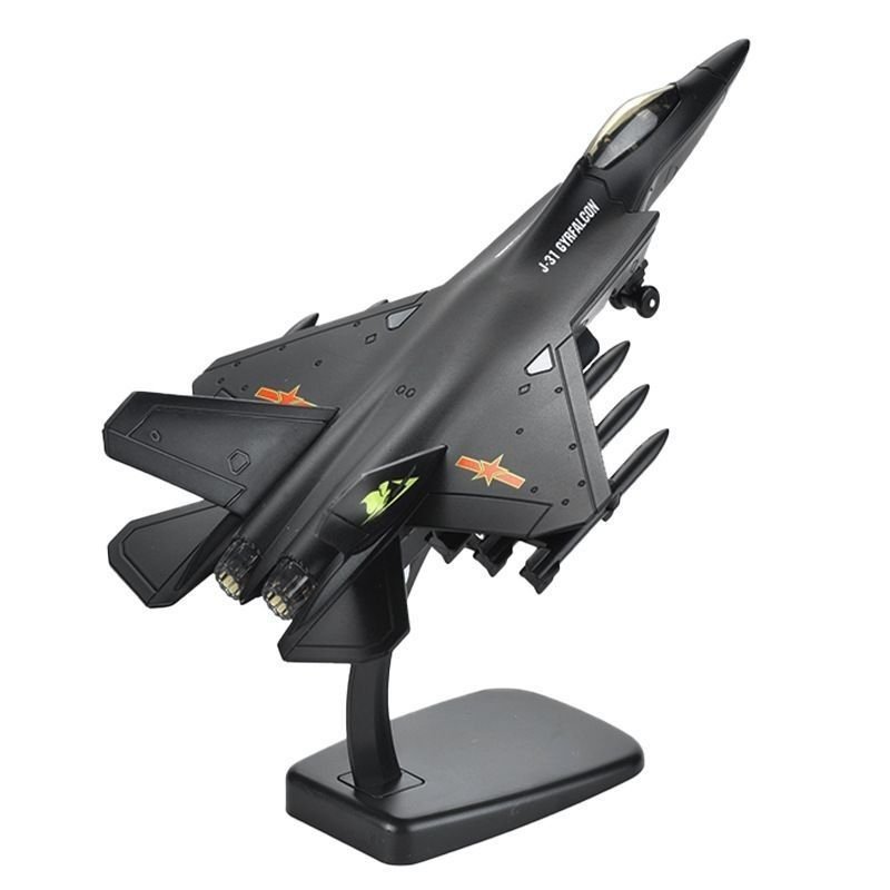ขนาดใหญ่ J-Size J-31 J-15 Fighter Alloy J-20 เครื่องบินรุ่นจําลองห้องนั่งเล่นตกแต่งรถเทคโนโลยี Brack