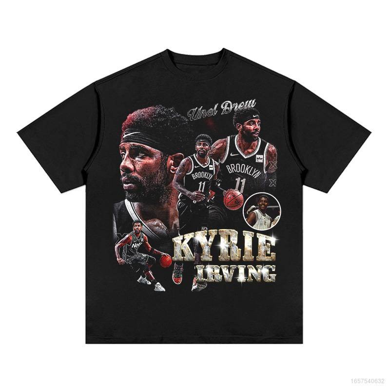 Estar NBA star Kyrie Irving T shirt Fan Short Sleeve Sport Tops Round Neck Training wear Unisex Tee 