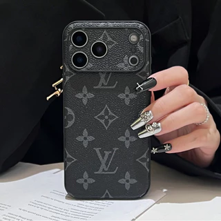 แฟชั่นขอบสีดําเต็มรูปแบบเคสโทรศัพท์พร้อมป้องกันกล้องTPUหนังสําหรับiPhone 17 17ProMax 16 16ProMax 15 15ProMax 14 14ProMax 13Pro 12ProMax 11