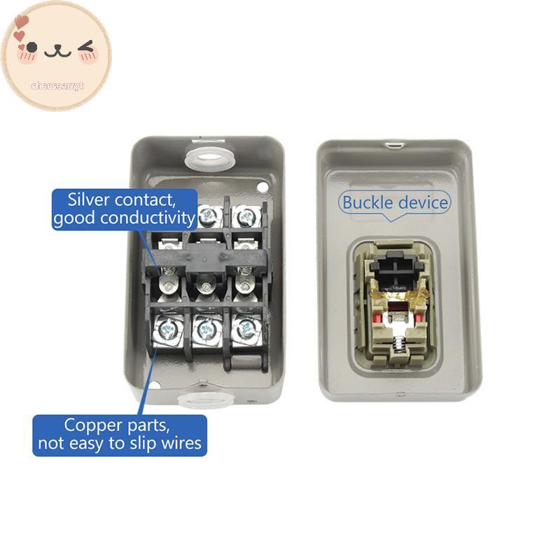 Chee Start Button Switch AC380V สามเฟส BS211B BS216B BS230B Motor Control Start Stop Switch EN