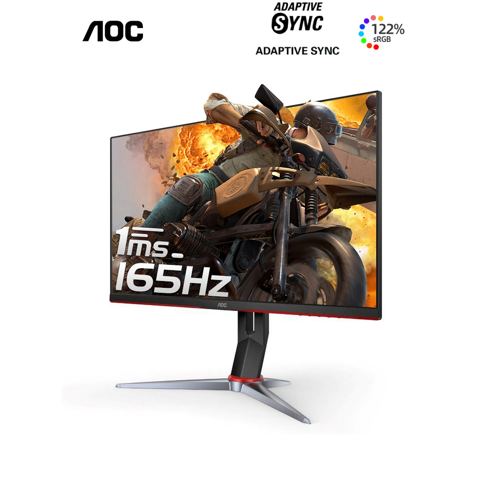 AOC จอแสดงผล 27 นิ้ว 165hz เกมสําหรับเล่นเกมโน้ตบุ๊คคอมพิวเตอร์เดสก์ท็อปหน้าจอ IPS ภายนอก 27G2SP