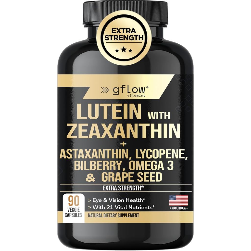 อาหารเสริม Lutein และ Zeaxanthin - สูตร Advanced Eye Support & Health Vision - Astaxanthin, Omega 3,