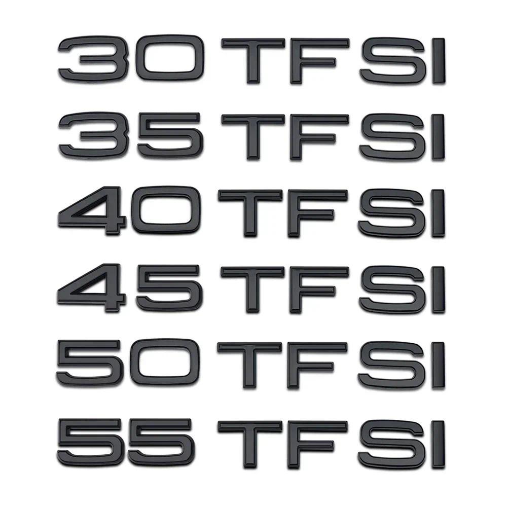 55TFSI Trunk สติกเกอร์สําหรับ Audi A6 C6 C5 A3 A1 A4 Q2 Q3 Q5 Q7 A8 A7 A5 30/35/40/45/50 TFSI Glossy