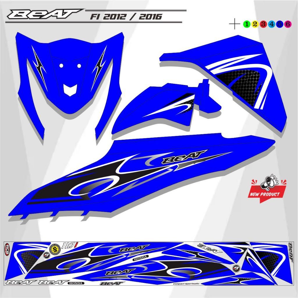 สติ๊กเกอร์ / สติ๊กเกอร์ STRIPING POLET BEAT FI VINYL MATERIAL STRIPING BEAT PGM FI