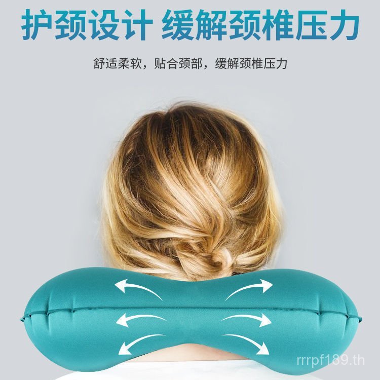 Push Type พับ E18 Travel U-Shaped หมอน U-Shaped หมอน Inflatable Travel คอสนับสนุนแบบพกพาหมอนเครื่องบ