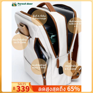 กระเป๋าเป้สะพายหลังสไตล์เกาหลีสำหรับเดินทาง กระเป๋าเป้สะพายหลังสำหรับธุรกิจแบบมินิมอล ขนาด 16 นิ้ว พร้อมพอร์ตชาร์จ USB