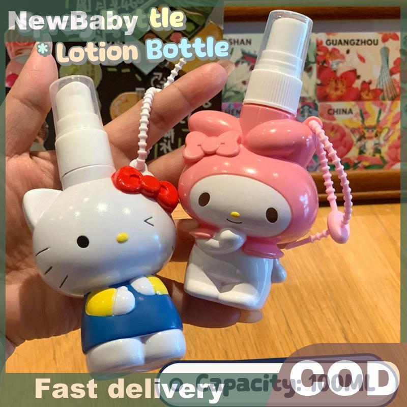 NEWBABY Sanrio Hello Kitty ขวดเดินทางแบบพกพาขวดโลชั่นขวดขวดฆ่าเชื้อขวดไล่ยุง TH