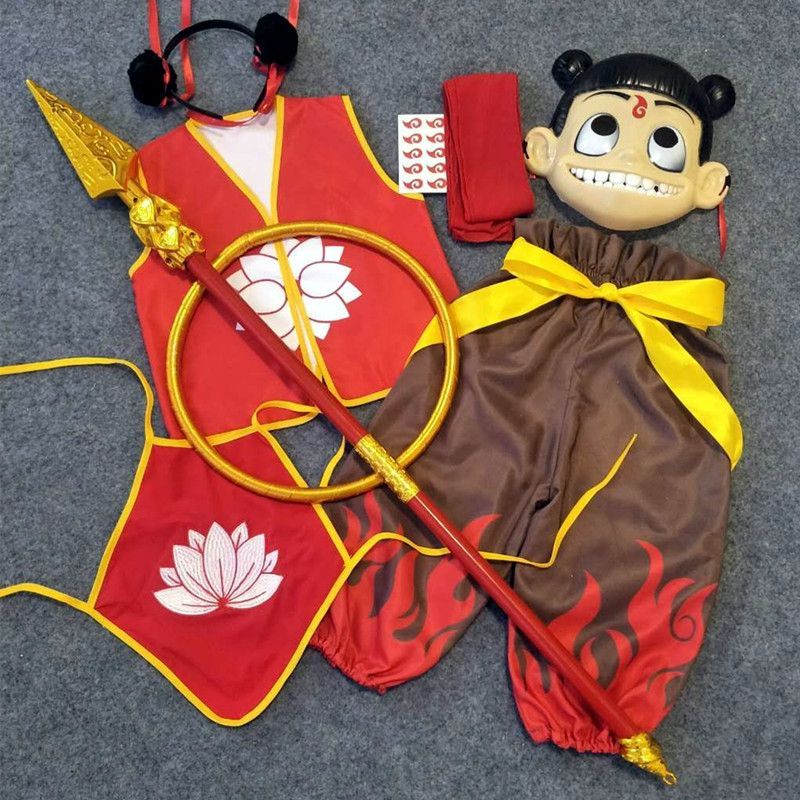 เสื้อผ้าฟาง Nezha Nezha เสื้อผ้าของขวัญ Nezha [Nezha Dress Up] 2025 ฤดูร้อน Nezha อะนิเมะ Descending