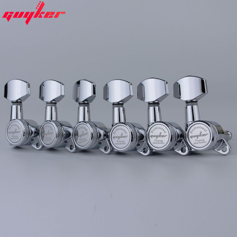 1 ชุด GUYKER Chrome Locking Guitar Machine Head Tuners Gear Ratio 1:18