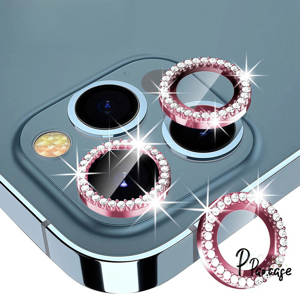 ฟิล์มป้องกันเลนส์กล้องเพชรเดี่ยว เคสไอโฟน17 สำหรับIPhone 17 AIR 16 15 12 11 13 14 Pro Max 14 16 15 Plus 13 12 MINIปิดบัง