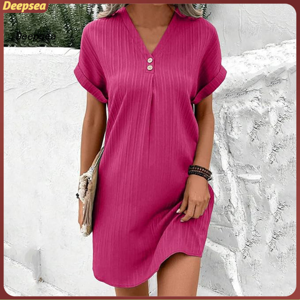 DPA น้ำหนักเบาทูลล์ ชุดเดรส A-line ลายโบฮีเมียน คอมินิ สไตล์แฟชั่นสำหรับวันหยุดริมหาด