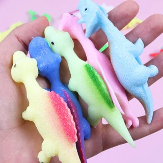 Jenniferae 10 ชิ้น TPR ไดโนเสาร์นิ้วมือ Slingshots ของเล่นสําหรับออทิสติกเด็ก Family Party Supply