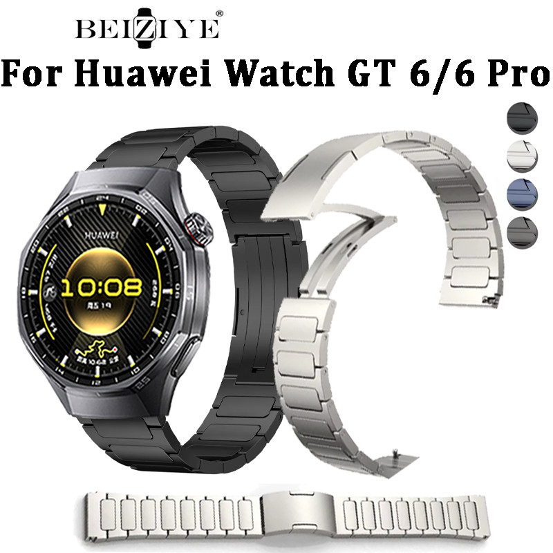 สายโลหะไทเทเนียมสําหรับนาฬิกา Huawei GT 6 Pro 46 มม. สุดยอดสร้อยข้อมือหรูหราสําหรับนาฬิกา Huawei GT 6 46 มม.