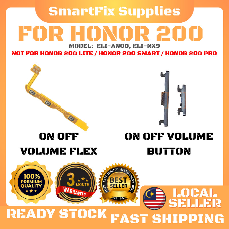 สําหรับ Honor 200(5G) ELI-AN00 ELI-NX9 เปิดไฟปริมาณริบบิ้น Flex On Off & Volume ปุ่ม