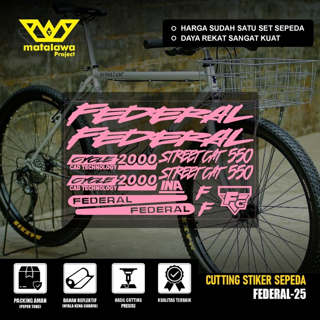 FEDERAL สติกเกอร์พรีเมี่ยมตัดสติกเกอร์ FEDERAL Street Cat 550 Streetcat สติกเกอร์ MG 33 MTB BIKE SX 