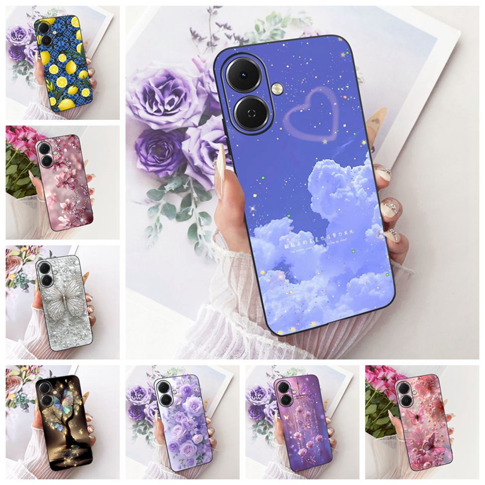 เคสสําหรับ Tecno Spark Go 2 ฝาครอบ LJ7 แมวน่ารักแฟชั่นผีเสื้อทาสีปลอก Techno Spark Go 2