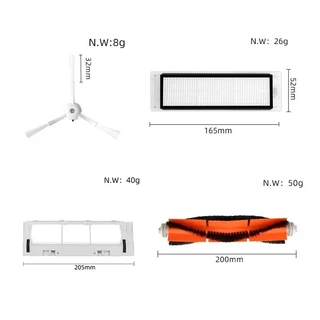 สําหรับ Xiaomi Mi Robot Vacuum Xiaomi 1S SDJQR01RR SDJQR02RR SDJQR03RR Roborock S5 S50 หลักแปรงด้านข้างกรองฝุ่นกล่องล้อยางเปลี่ยนชิ้นส่วน