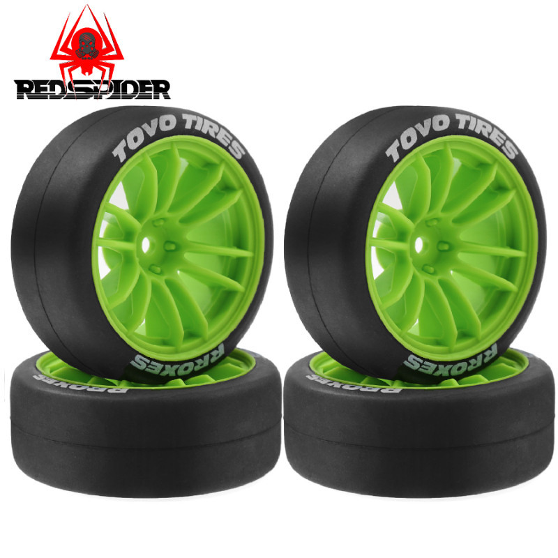 6018P Rubber Tires & Wheel sets 4PCS For 1:10 Redspider YOKOMO XV02 TT01