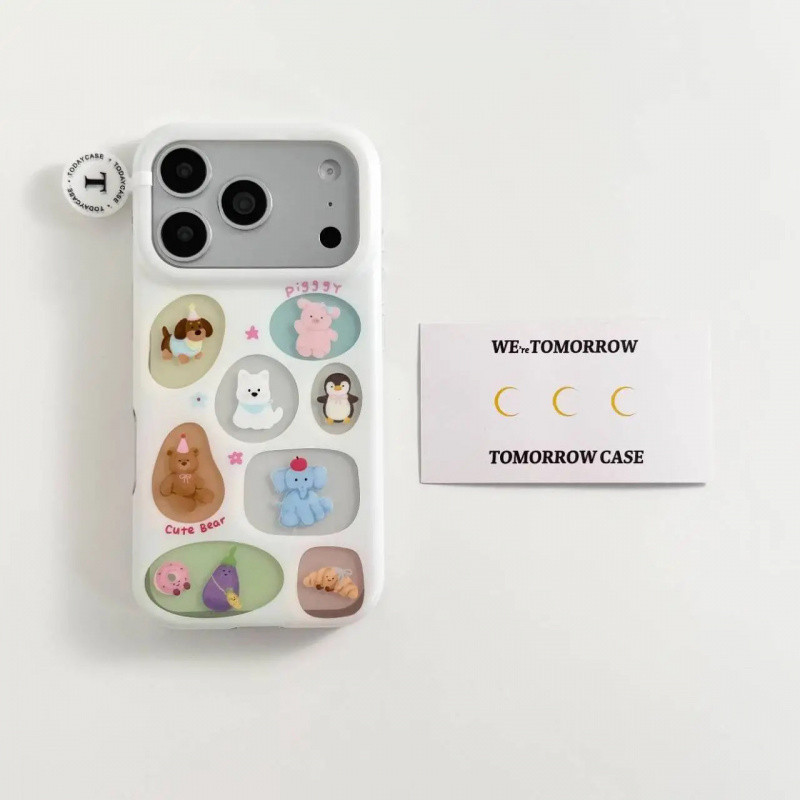 แท็กสัตว์ขนาดเล็ก IPhone17PROMAX เคสโทรศัพท์ 16/15/14/13promax ฝาครอบป้องกันซิลิโคน