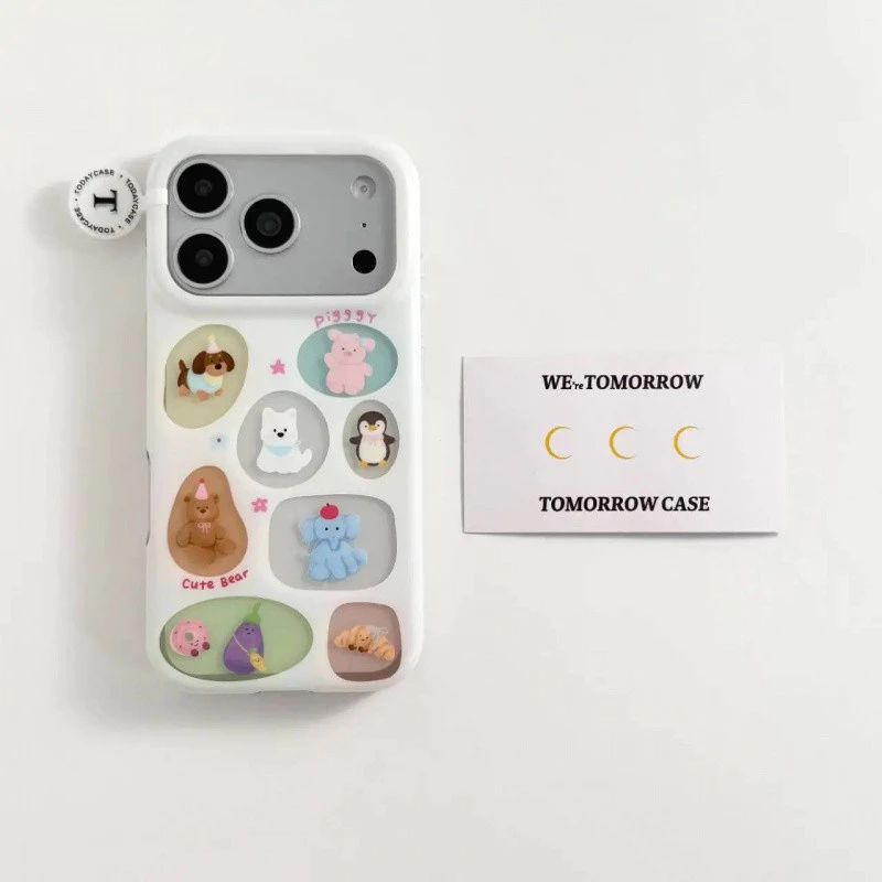 แท็กสัตว์ขนาดเล็ก IPhone17PROMAX เคสโทรศัพท์ 16/15/14/13promax ฝาครอบป้องกันซิลิโคน