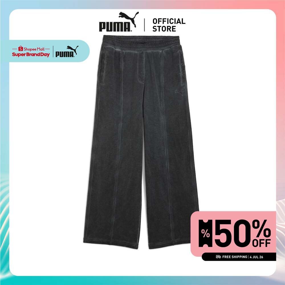 PUMA Prime/Select กางเกงวอร์มผ้าฟอกทรงโอเวอร์ไซส์แบบยูนิเซ็กส์ สีเทา - 63527344