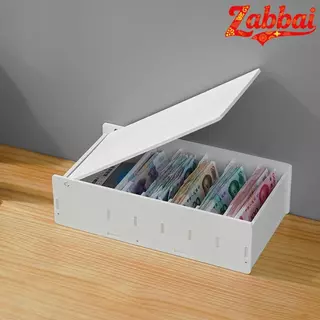 Zabbai 2026พร้อม ที่จะจัดส่ง ตะกร้าใส่ของแบ่งช่องกล่องเก็บเงินสด ธนบัตร ที่เก็บเงิน ช่องการค้า ลิ้นชักเล็ก