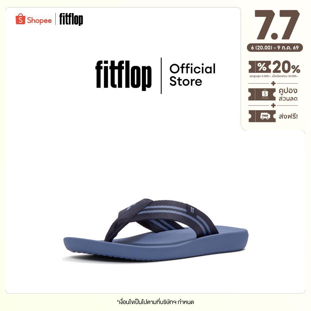 FITFLOP IQUSHION TWO-STRIPE WEB FF รองเท้าแตะผู้ชาย รุ่น A6S-D90 สี BLUE