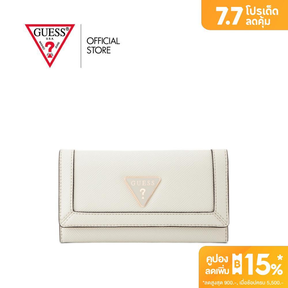 GUESS กระเป๋า รุ่น EG327451 CADENCE SLG SLIM CLUTCH สีครีม