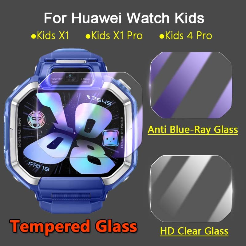 2-6 ชิ้นสําหรับ Huawei นาฬิกาเด็ก X1 4 Pro SmartWatch 2.5D Slim Clear/Anti สีม่วง 9H กระจกนิรภัยป้อง