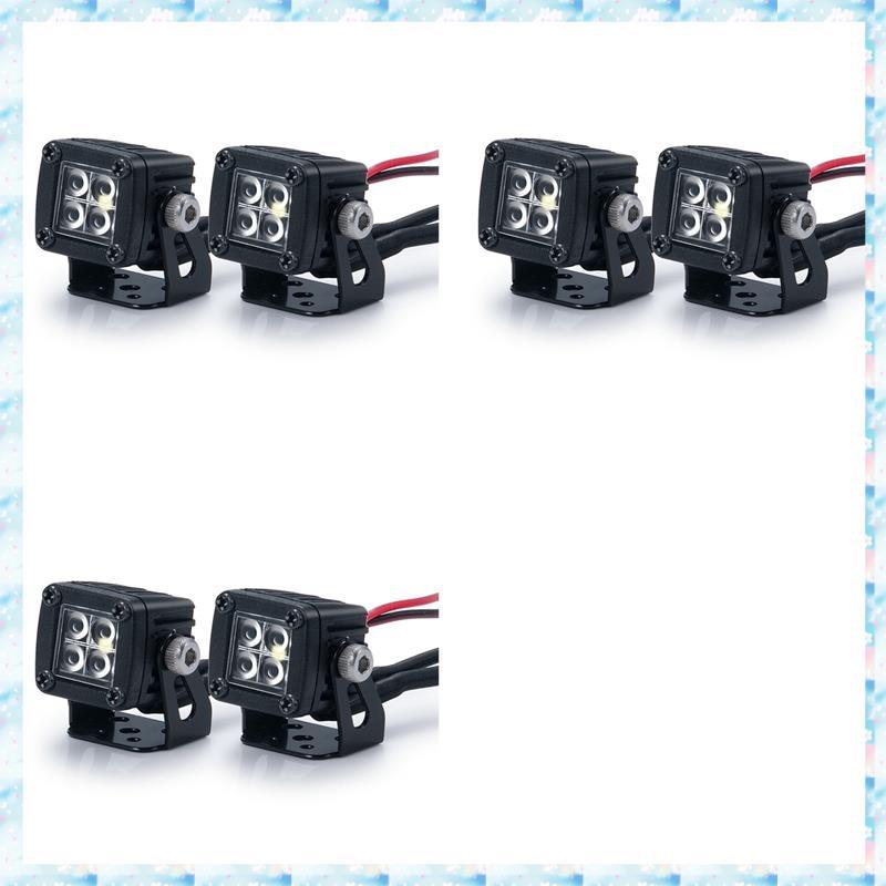 [RQMU] 6X ไฟ LED Bright ไฟหน้า Spotlight สําหรับ 1/10 TRX4 SCX10 90046 Wraith RR10 VS4-10 Gen8,D