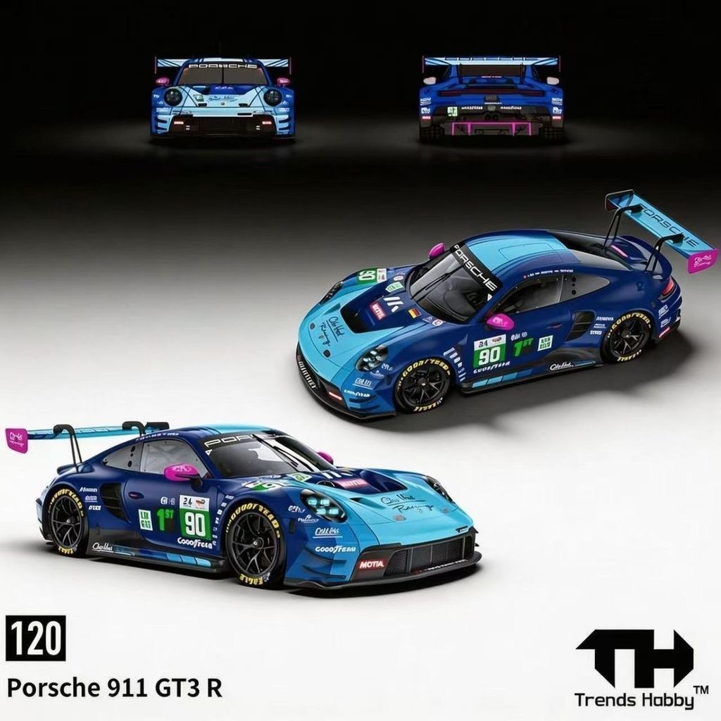 Trends Hobby-TH 1/64 Porsche 911 GT3 R LeMan 24H 2025 โมเดลรถ รถของเล่น สําหรับเด็กผู้ชาย ของขวัญวันเกิด ของเล่นเด็ก รถสะสม#peetyeee