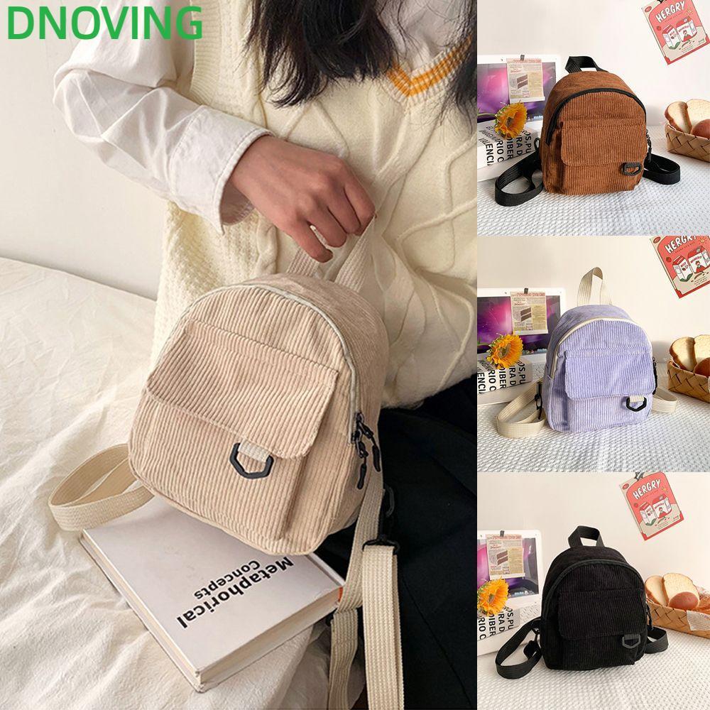 DNOVING Mini Backpack Corduroy Women Small Traveling Backpack