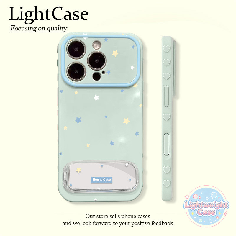 สีฟ้าและสีเหลืองดาวกันกระแทกโทรศัพท์ เคสไอโฟน17 iPhone 16 7 8 15 Plus XR X XS Max Air 17 12 15 11 13 16 14 Pro