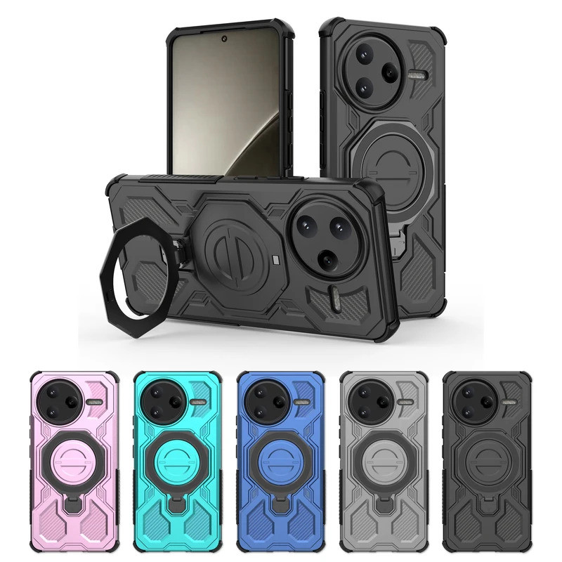 เคสโทรศัพท์แม่เหล็กสําหรับXiaomi Redmi K80 Ultraผู้ถือแหวนKickstand Hardป้องกันสําหรับK80U K80Ultra 