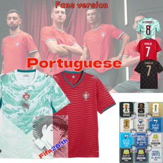 Fans Style Portugal World Cup Football Kit Soccer Jersey ชุดแข่งฟุตบอลโลกทีมชาติโปรตุเกสรุ่นแฟน