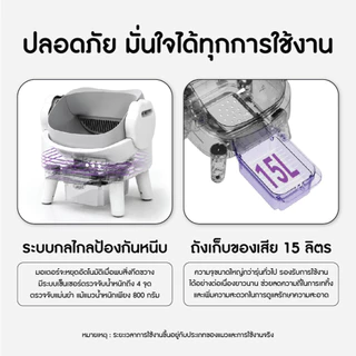 [PetSmart]ห้องน้ำแมวอัตโนมัติ กระบะทรายแมวอัตโนมัติ 15L APP เก็บกลิ่น ลดทรายกระเด็น ทำความสะอาดเอง