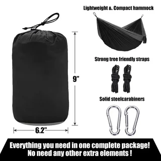 camping hammock camp 270x140cm เปลญวนผู้ใหญ่ เปล เปลสนาม พร้อมเชือก