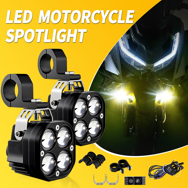 1 ชุด LED ไฟหน้าอัตโนมัติรถจักรยานยนต์สําหรับ YAMAHA YZ450F YZ250F YZ 125 250 2005-202021 สีขาวและสี