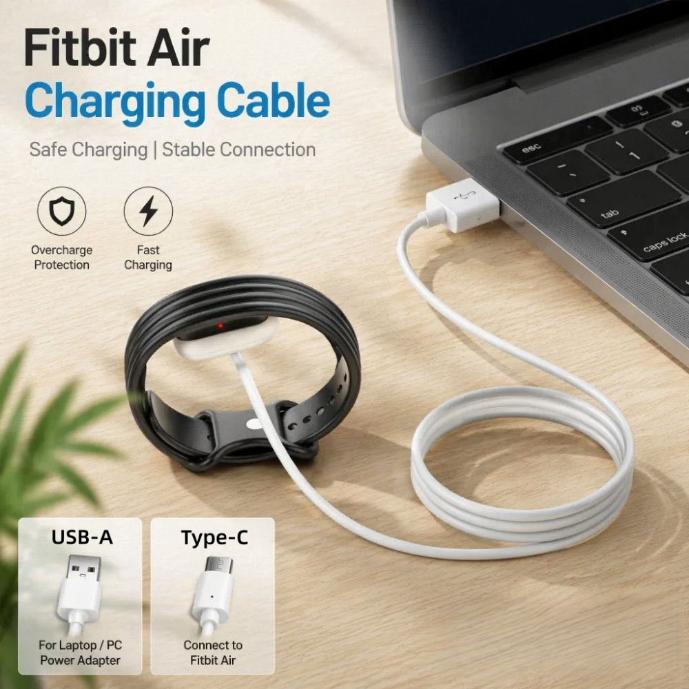 สําหรับ Google Fitbit Air Fast Charger Dock สายชาร์จแม่เหล็ก USB-A Type-C 1M เปลี่ยนเครื่องชาร์จสมาร์ทวอท์ชสายชาร์จ