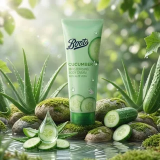 Boots Cucumber Moisturising Body Cream With Aloe Vera 250Ml บู๊ทส์ คิวคัมเบอร์ มอยเจอร์ไรซิ่ง บอดี้ ครีม วิธ อโลเวร่า