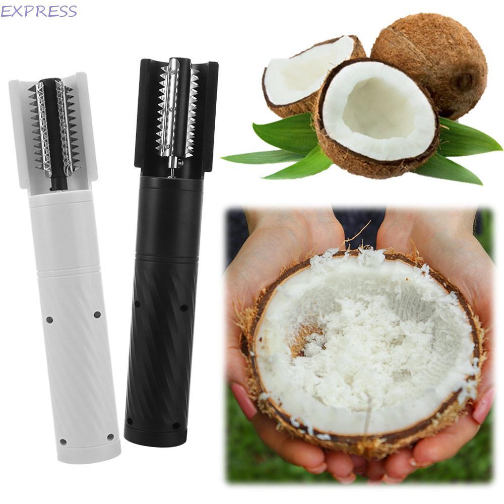 เครื่องขูดปลาไฟฟ้า EXPRESS, เครื่องขูดมะพร้าวในครัวแบบพกพากันน้ํา, มือถือที่มีประสิทธิภาพหมุนควบคุมด้วยปุ่มเดียวป้องกันการกระเด็นเครื่องหั่นมะพร้าวทําอาหารในคร