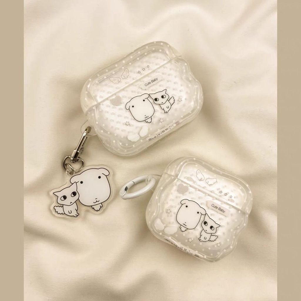 I Fun ganadi Dog Kitten AirPods1/2 เคสป้องกันชุดหูฟังบลูทูธรุ่นที่สามเหมาะสําหรับสินค้า Spot 4/5 Gen